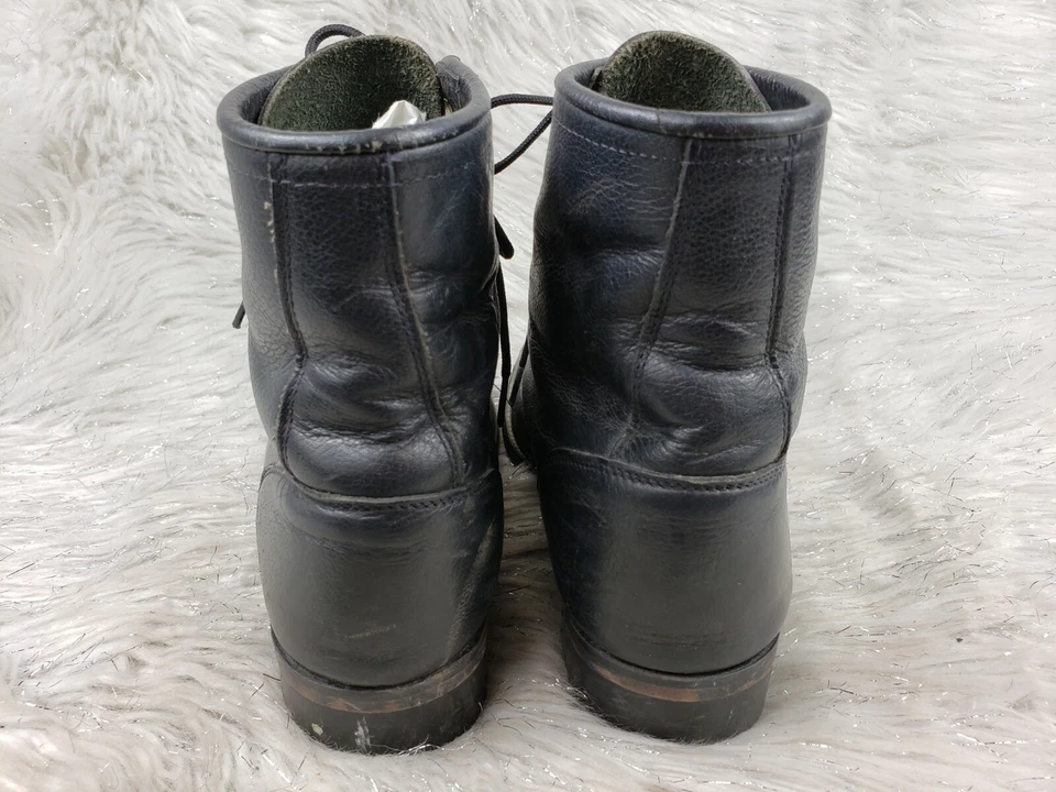JUSTIN BOOTS Niñas Junior Botas de Cuero Negro Kiltie Talla 4.5 Foto 3 de 4