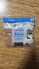Carter's Boys 3-Pack Cotton Dino Briefs Sizes 2t/3T Tan/Grey