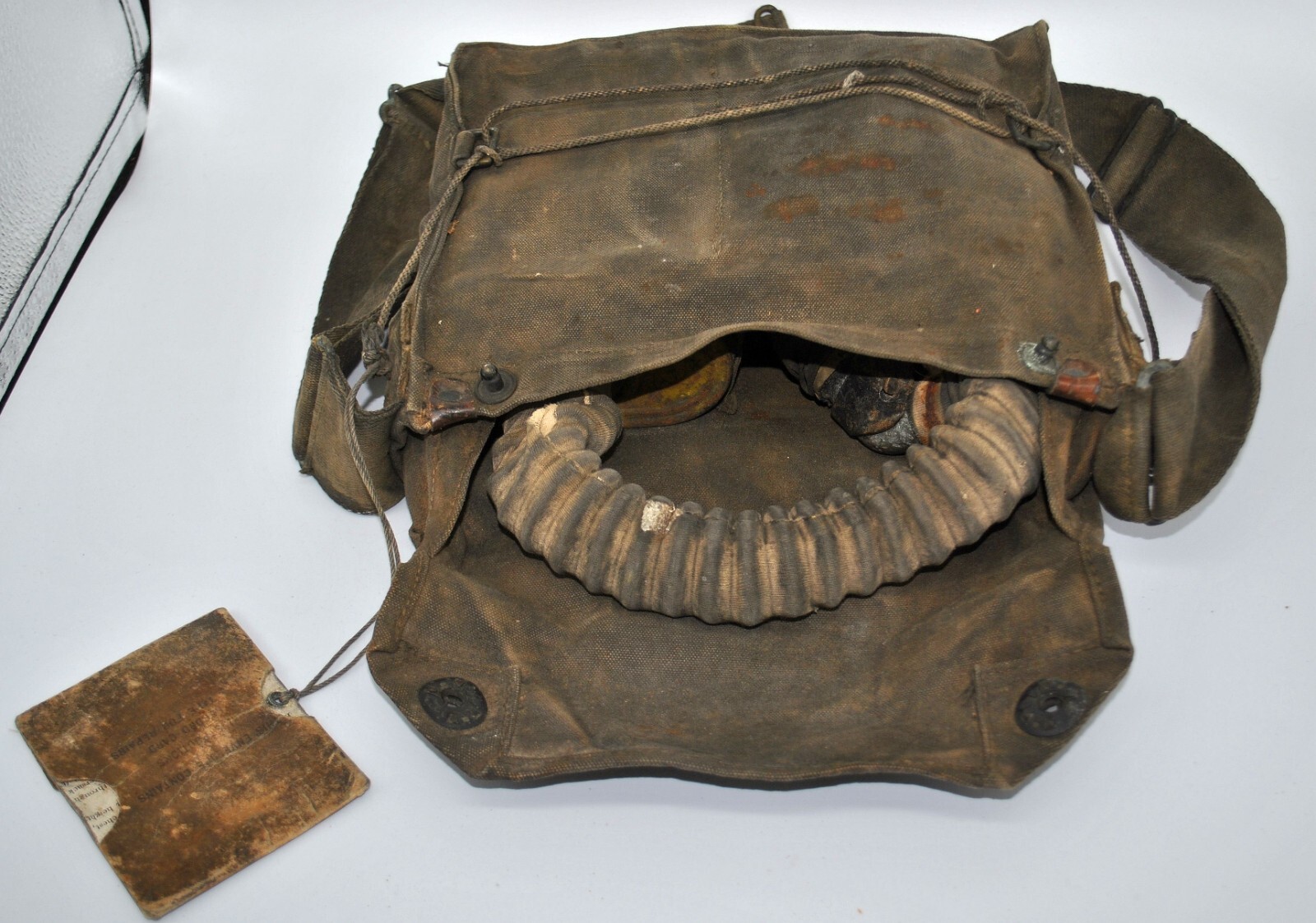 Respirator, Anti-Gas, M1917 SBR and Haversack: US Army - good condition