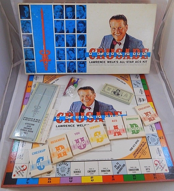 Lawrence Welk Crusade Board Game AllStar ACS Kit American Cancer