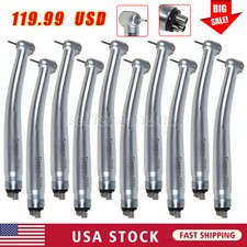 10 BURR Dental High Speed Handpiece Push Turbine 4 Holes Fit NSK Pana Max SZ