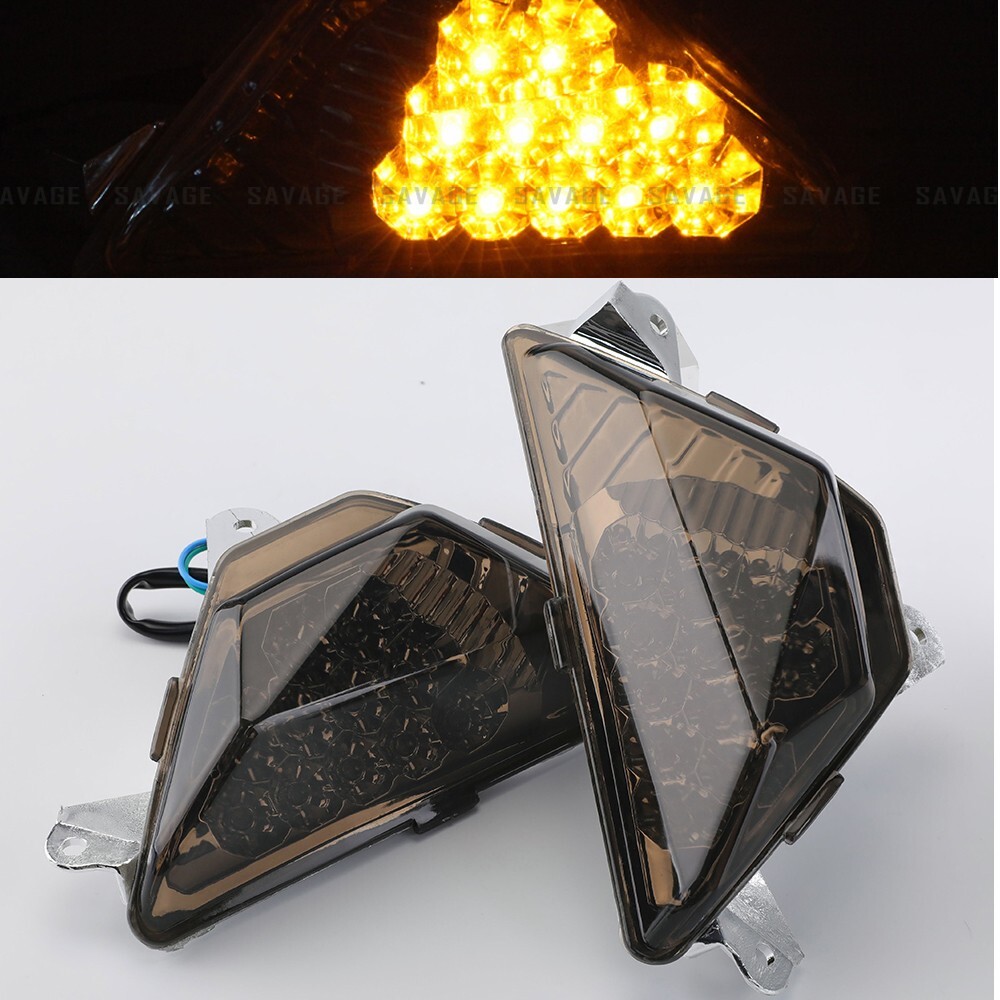 For KAWASAKI Ninja ZX6R ZX-4R Flush Mount LED Turn Signals