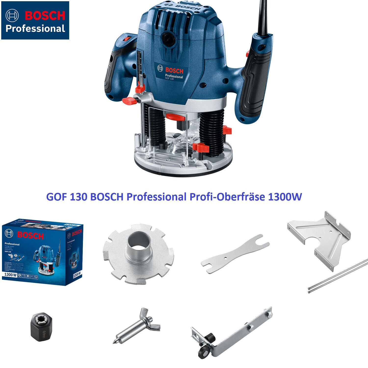 Bosch® Gof 130 Bosch Professional Milling Machine 1300W + Accessories  06016B7000