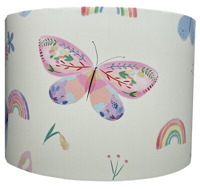 Girls Butterfly and Rainbow Lampshade for Ceiling Table Lamps
