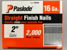 Paslode 2 in. x 16-Gauge Galvanized Straight Finish Nails (2000 Pack)