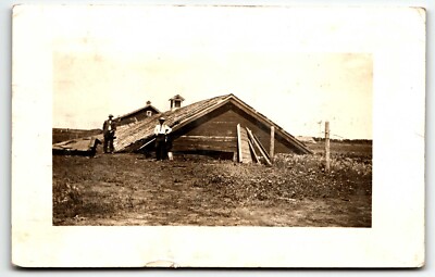 RPPC Postcard Disaster Sheep Ranch Everdell MInnesota MN PM 1911