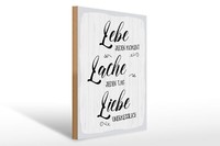 Holzschild Spruch 30X40 Cm Lebe Jeden Moment Lache Liebe Deko Schild