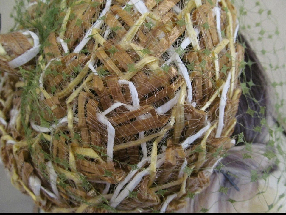 Sombrero Pastillero Vintage Años 50 1960 Con Velo Novedad Piña Pastillero Sombrero Foto 4 de 4