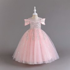 Birthday Wedding Party Dress for Girls Kid Princess Dress For Dance Performance