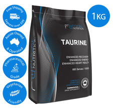 Taurina en polvo 1 kg, sin sabor, grado farmacéutico, producto de calidad premium de confianza