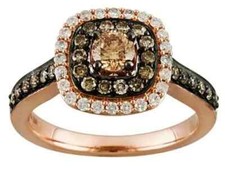 2Ct Chocolate Lab Created Diamond Engagement Wedding Ring 14K Rose Gold Plated