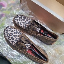 Twisted X Little Girls' Cheetah Moccasin Loafers - YDM0028 Size 1 1/2 M Width