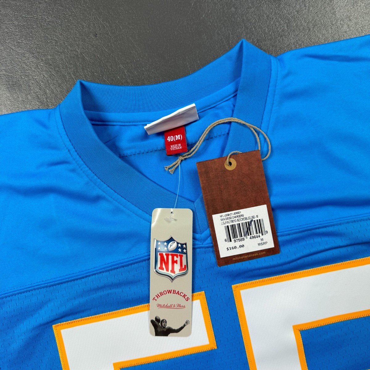 Mitchell & Ness フットボールシャツ　40M 100% Authentic Junior Seau Mitchell & Ness 2002 Chargers Jersey