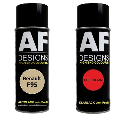 Spraydose für Renault F95 Papyrus Metallic Basislack Klarlack Sprühdose 400ml