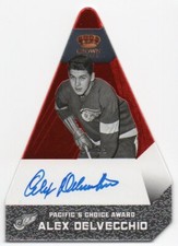 2013-14 Crown Royale Pacific's Choice Autographs Ruby Alex Delvecchio HOF /99