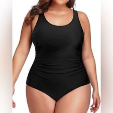 Daci Women Plus Size One Piece Swimsuit Tummy Control Bathing Suit Athletic 24W