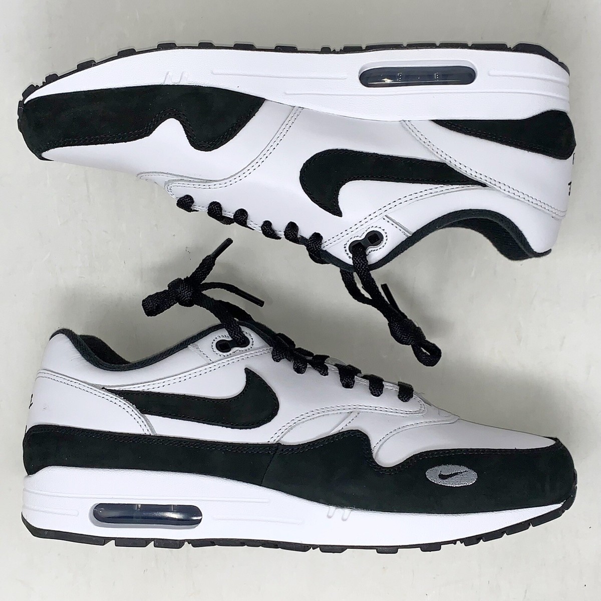 Nike Air Max 1 'Panda Black' White Sneakers, Size 13 / 11.5M BNIB