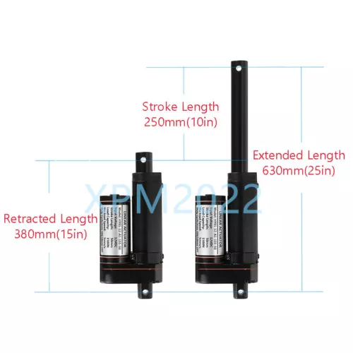 Accionamiento lineal 12V 1500N 50mm ~ 1000mm actuador lineal motor eléctrico impermeable - Imagen 28 de 43