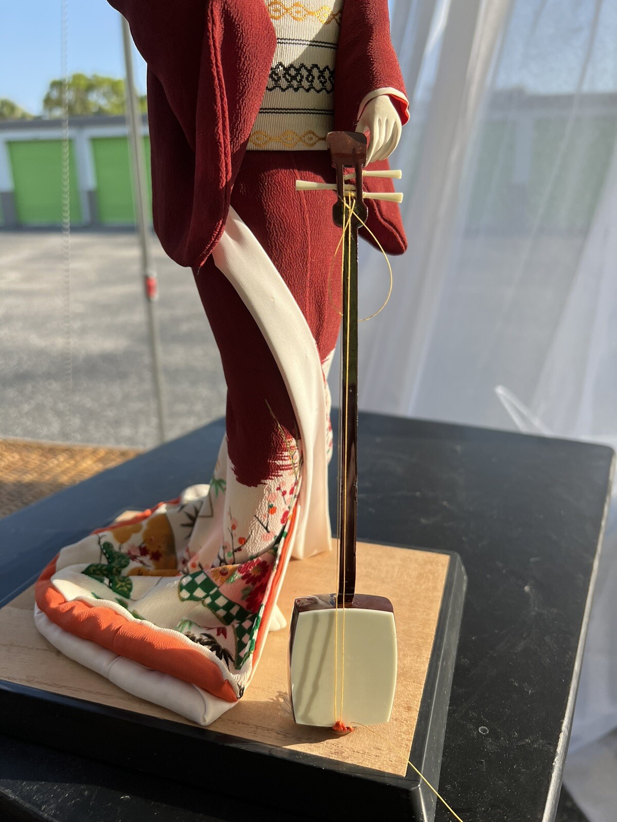 Vintage Japanese Nishi Geisha Doll Handmade, 17" tall with Chinese Lute