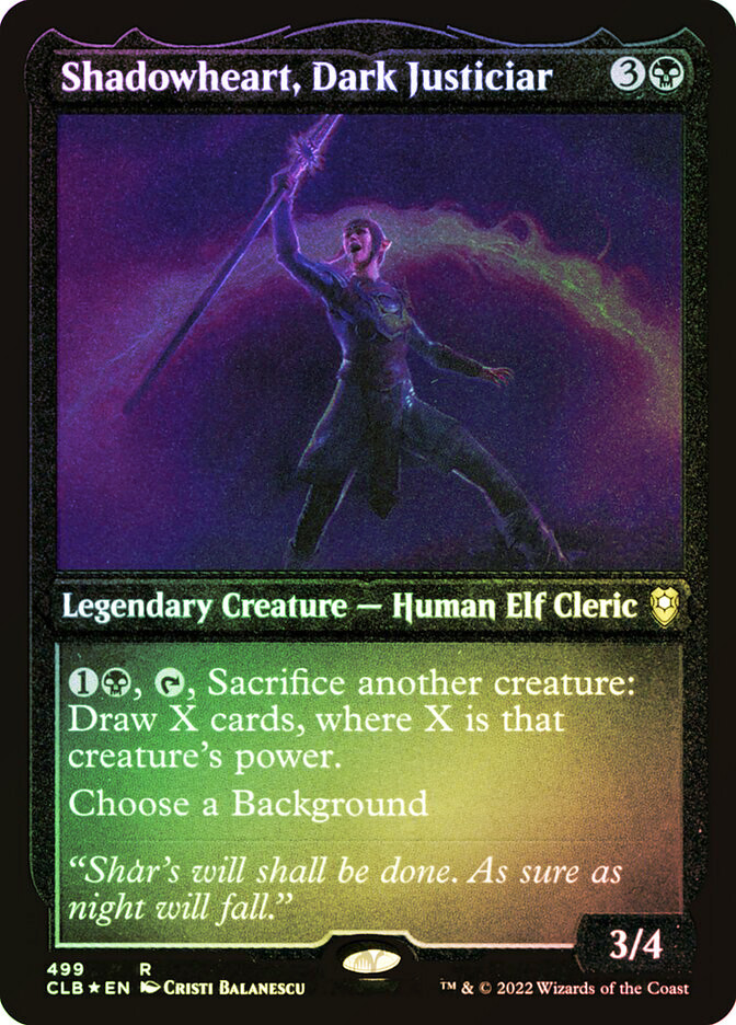 MTG FOIL Shadowheart, Dark Justiciar Foil Etched - Commander
