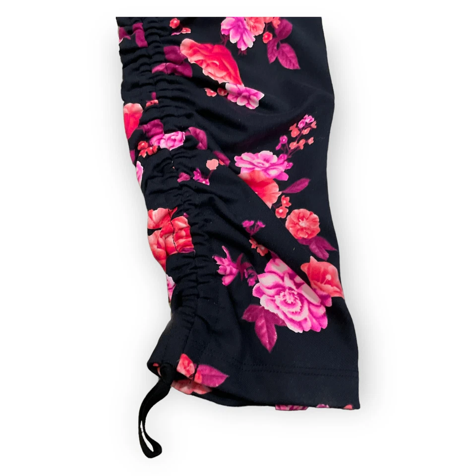 Victoria's Secret ROSA ULTIMATE V CINTURA ALTA 7/8 LEGGING Suave M Negro Floral Foto 3 de 4