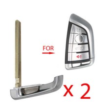 New Prox Smart Key Uncut Blade Emergency Insert Replacement For Bmw 2 Pack New Prox Smart Key Uncut Blade Emergency Insert Replacement For Bmw 2 Pack