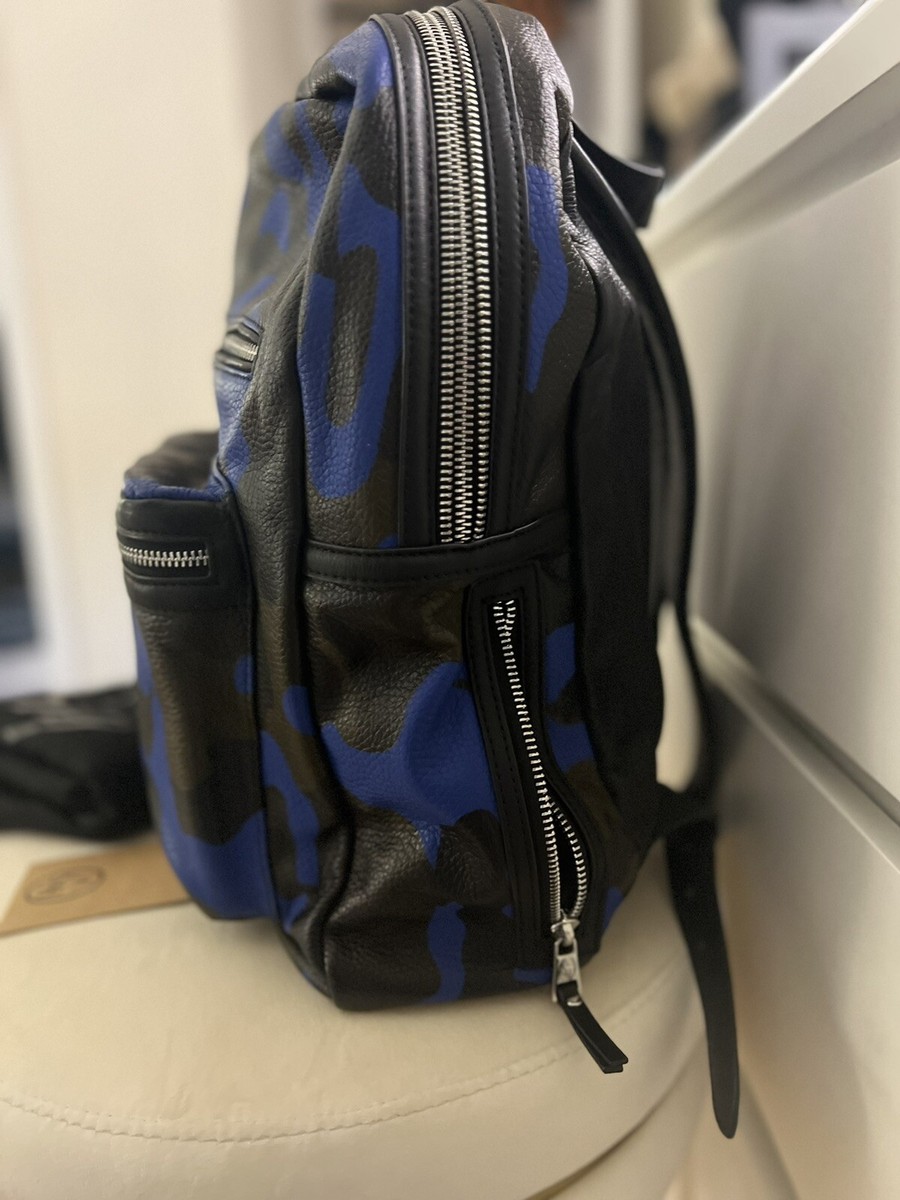 ash danica leather backpack Ash Danica Large Leather Backpack, Blue Camo