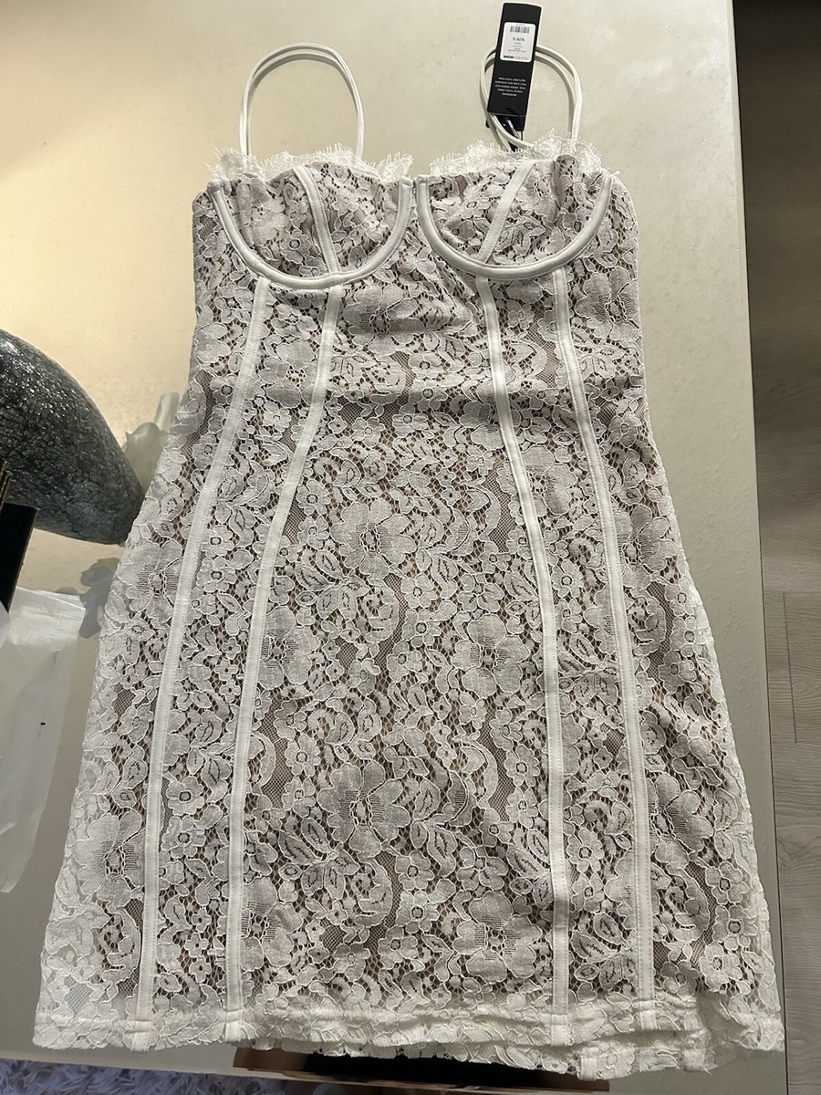 Fashion Nova Lace White Mini Dress Small New | eBay