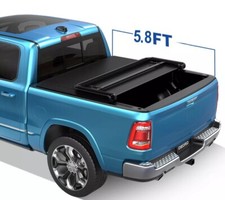 Tri-Fold Soft Tonneau Cover 5.8 Ft Bed For 2019-2022 Silverado Sierra 1500 Truck