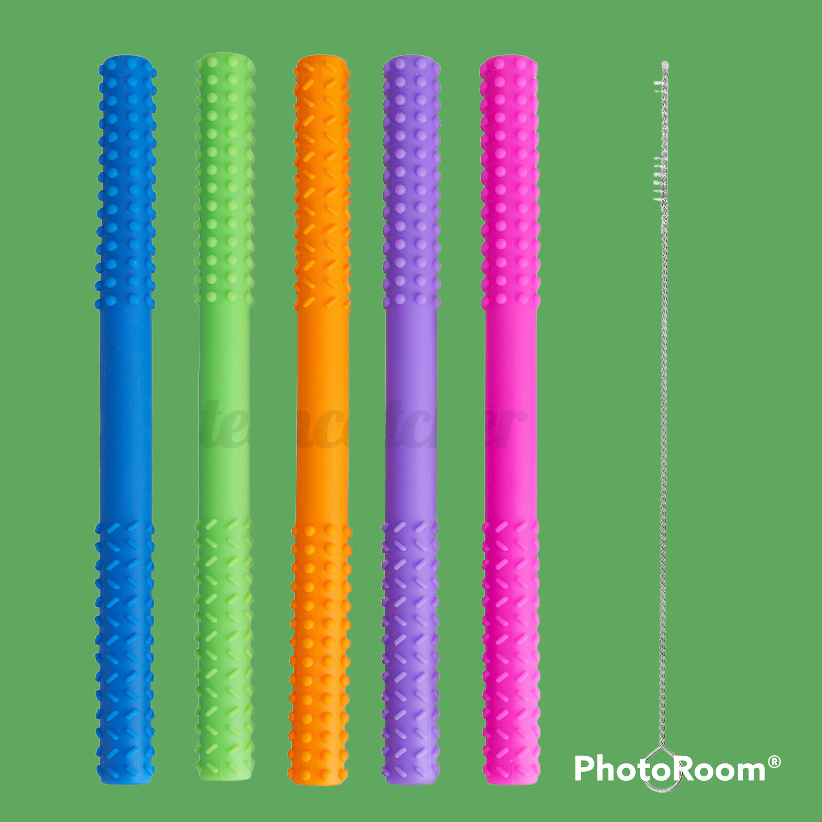 Baby Teething Tubes Toddler Hollow Teether  Toy w/Cleaning B