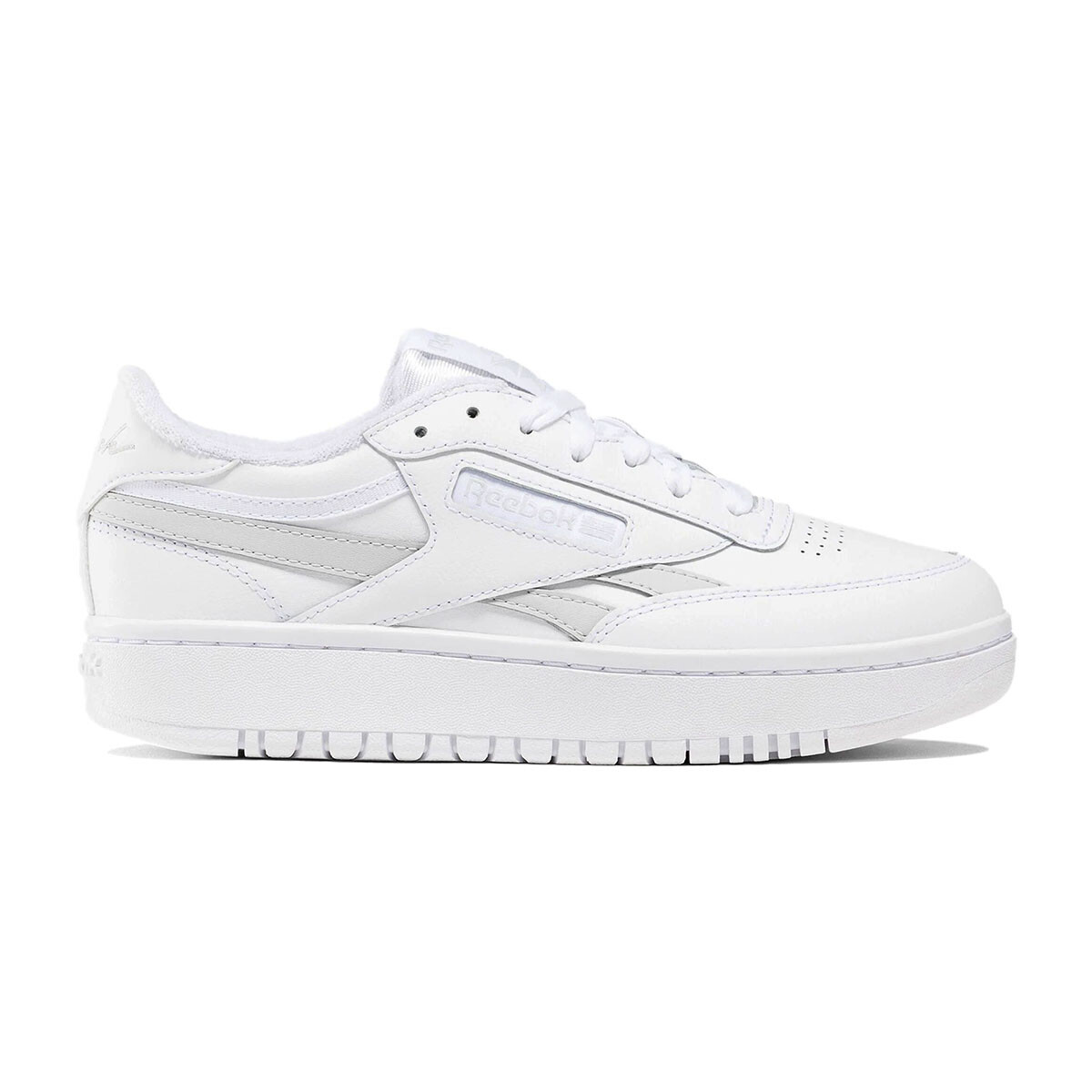 Reebok Women's Club C Double Revenge White/Grey Platform Sneakers