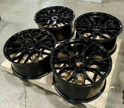 18x8.5 MRR GF5 5x114.3 +20 Wheels Gloss Black 18'' Ground Force Rims Set 4