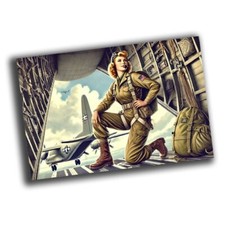nice vintage US military woman retro WW2 Photo Glossy 4 6 in J44