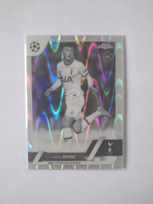 2022-23 Topps Chrome UCC Black & White Raywave Alfie Devine #129 Rookie RC