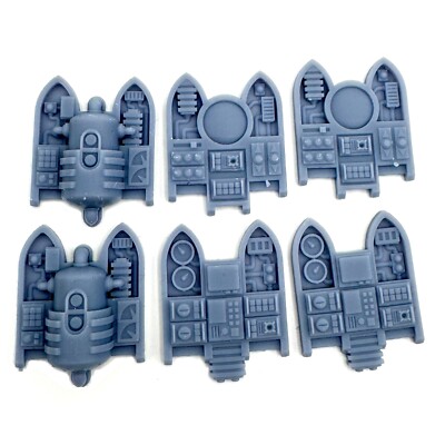 Resin 28mm Sci Fi Wandmontage Paneele 6er Set Greebles Landschaft Gelände Bits