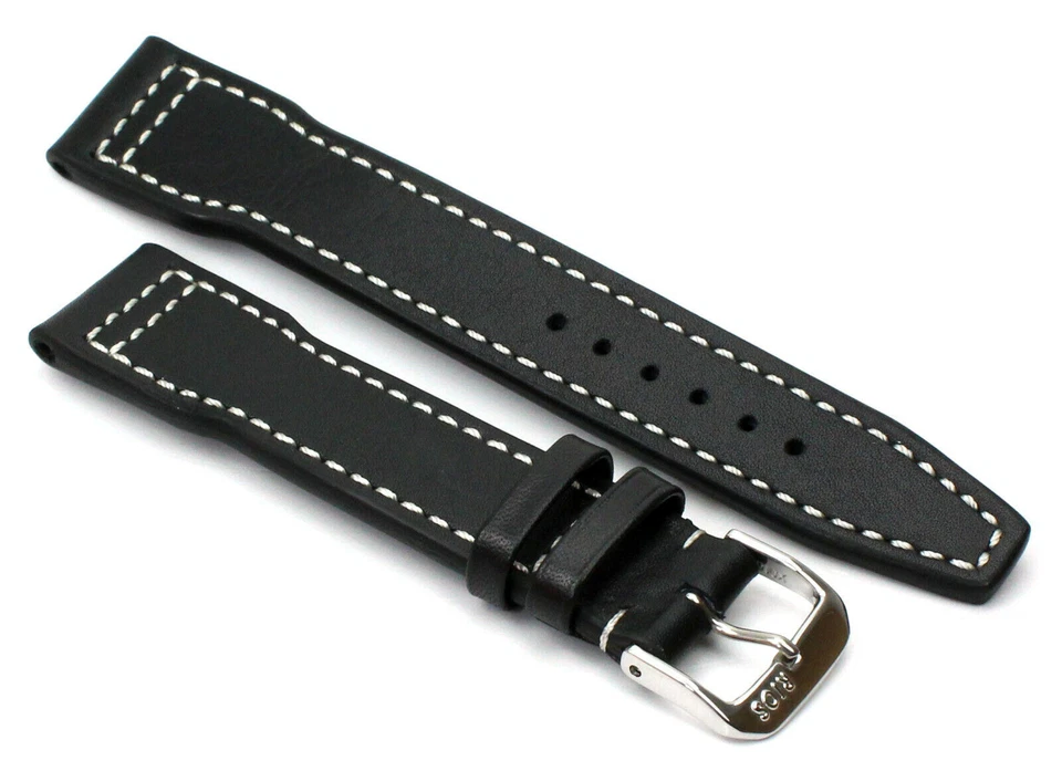 Rios1931 German Military Air Force Calf Leather Pilot Strap 20mm 21mm 22mm BL - Image 2 of 4