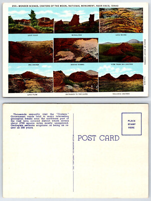 [D9] Postcard Unused, Wonder Scenes National Monument Arco Idaho