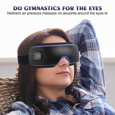 Eye Massager with Heat  Bluetooth Music, Heated Eye Mask for Migraines Relief