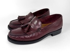GH Bass Weejuns Marietta II Burgundy Brown Leather Kiltie Tassel Loafer Shoes 7M
