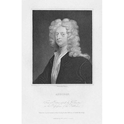 JOSEPH ADDISON englischer Dichter und Dramatiker - antiker Druck 1837