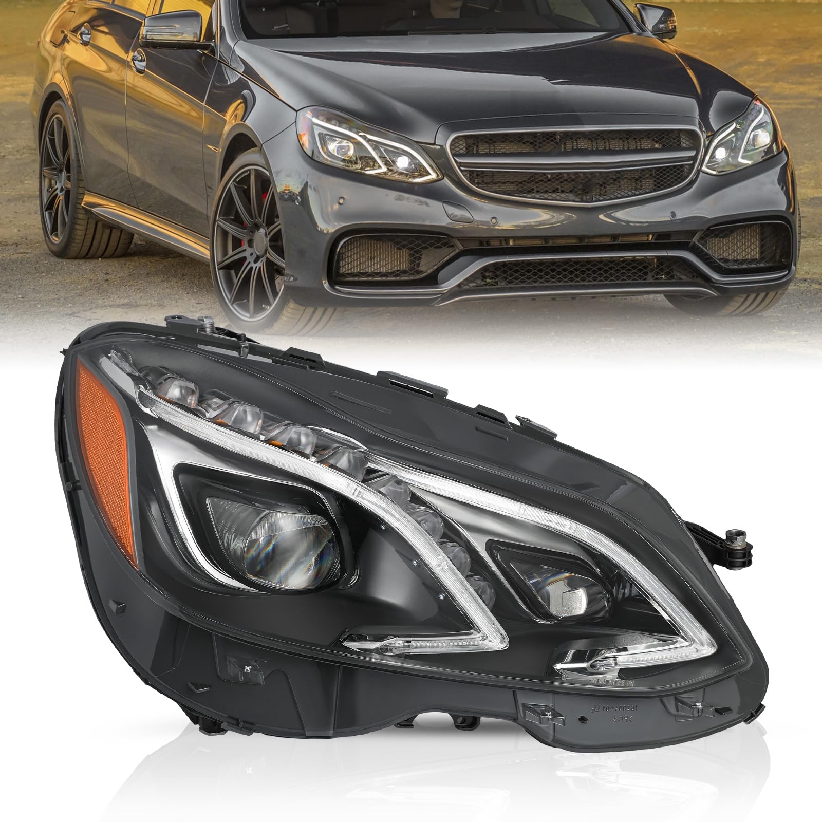 Full LED Headlight Replacement for 2014 2015 E-Class Right Side Cornering Lamps