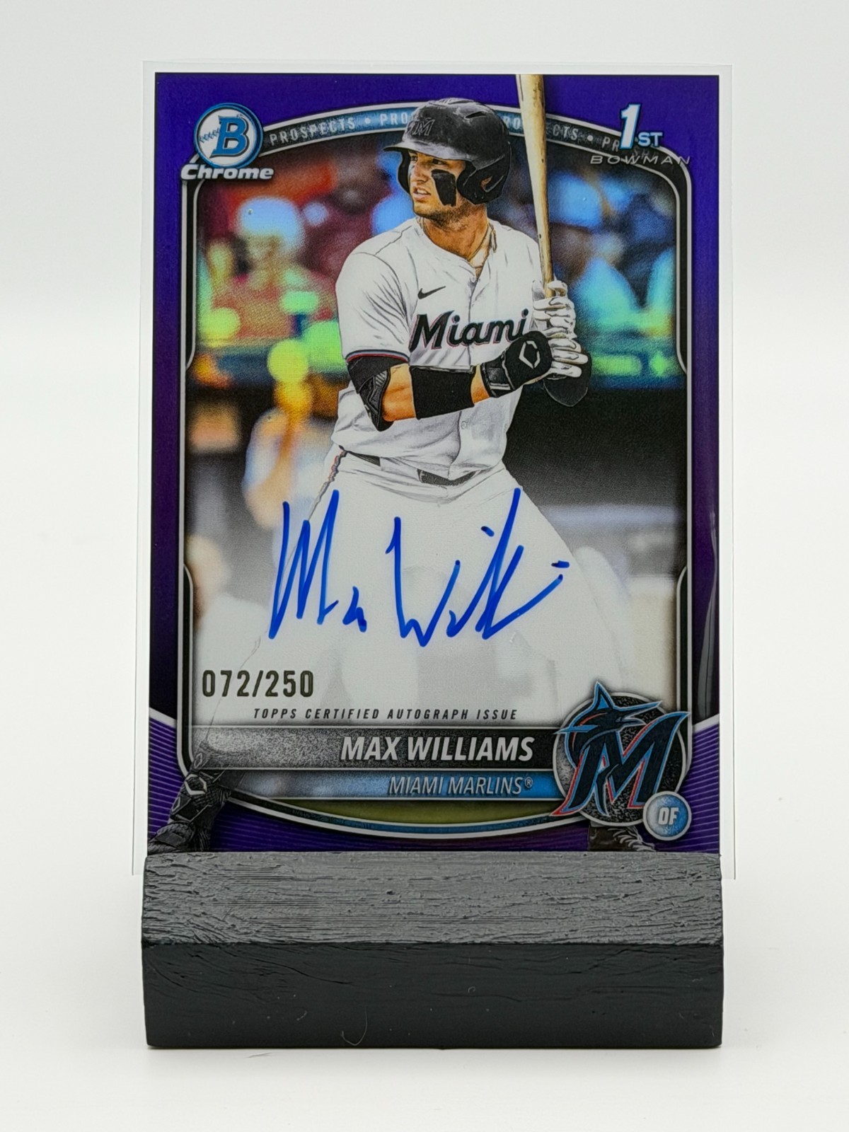 2025 Bowman Chrome Draft - Max Williams #CPA-MWI - Purple Refractor Auto 72/250