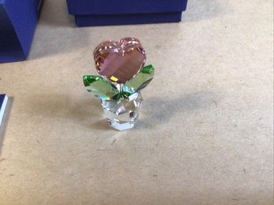 Swarovski Crystal Happy Flowers Heart Flower Pink 842858 New W