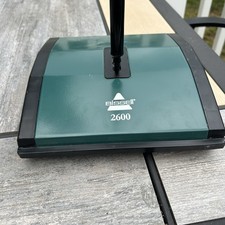 Bissell 2600 Carpet Floor Sweeper with Dual Rotating System Green Manual Push