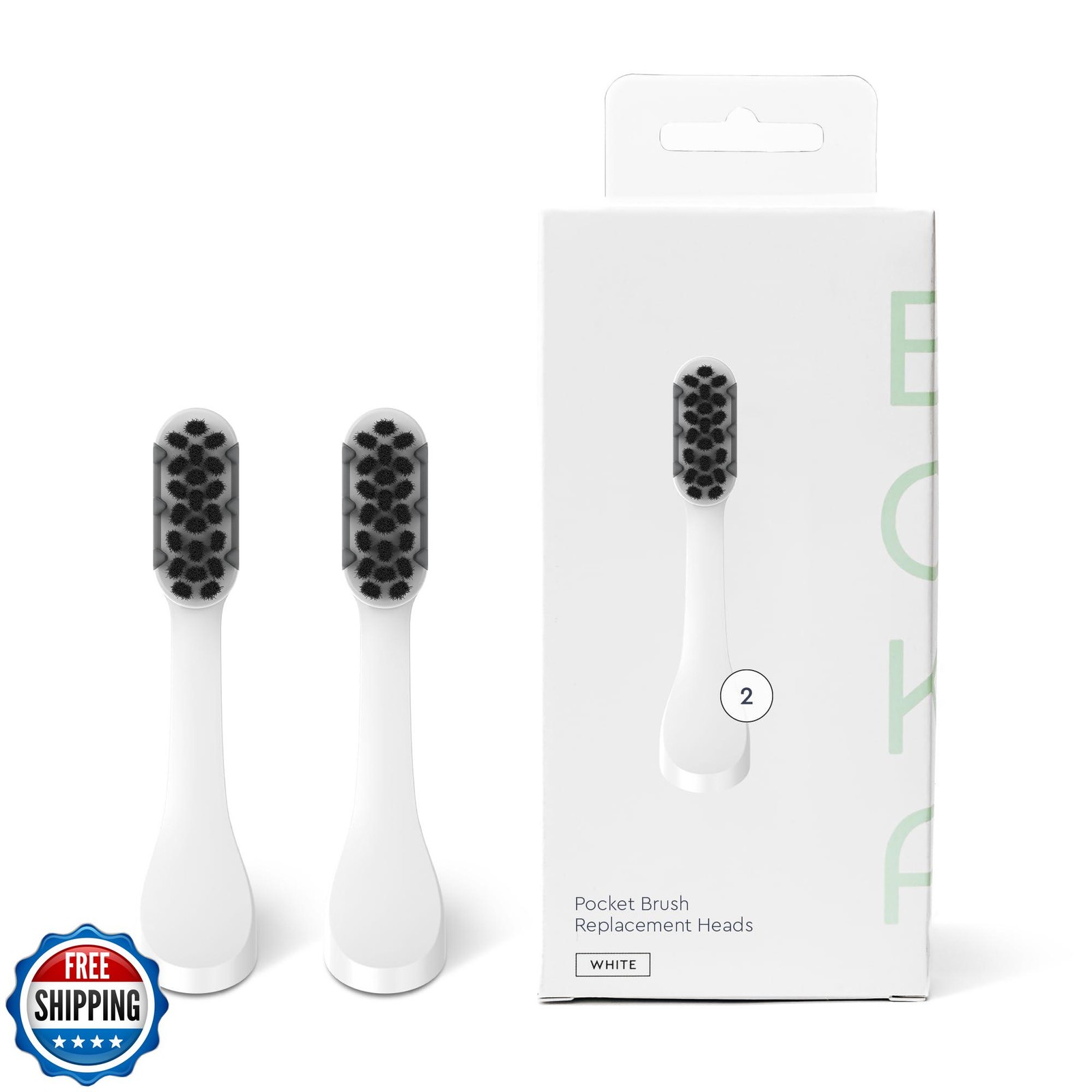 Boka Pocket Replacement Toothbrush Heads for Sonic Powered E