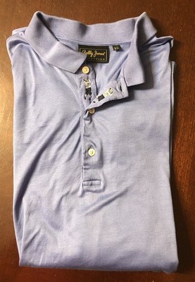 Bobby Jones Collection Mens Golfer Trim Polo Shirt  Light Blue  Italy Made Sz XL