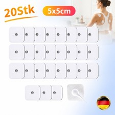 Elektroden Pads Druckknopf / Einf&uuml;gbar f&uuml;r Massage TENS SEM 5x5cm