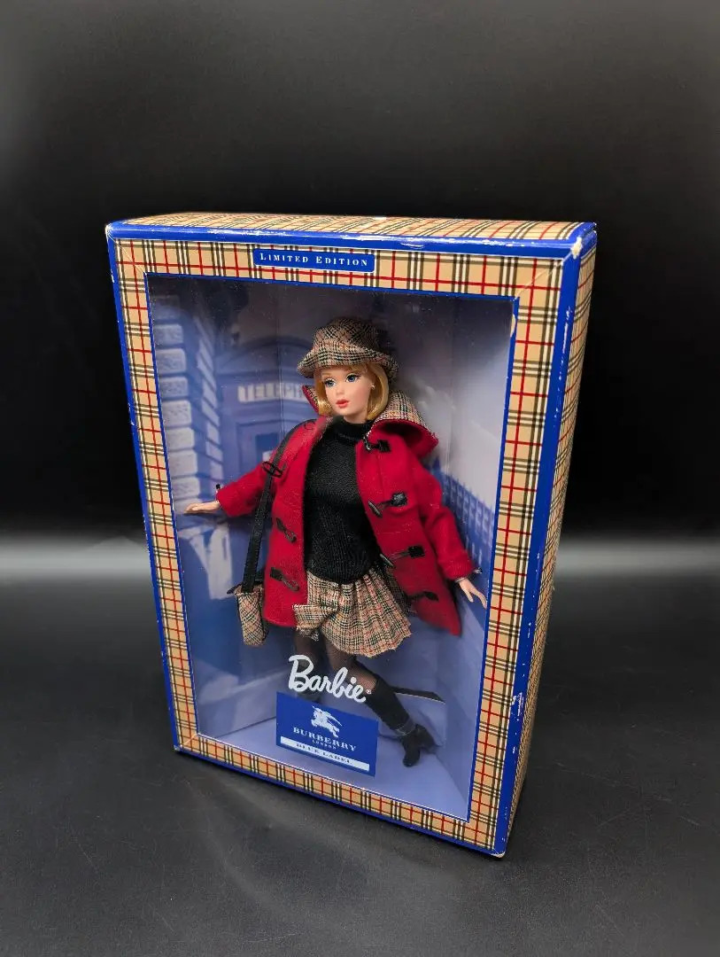 BURBERRY BLUE LABEL Barbie Doll limited Edition Red coat plush