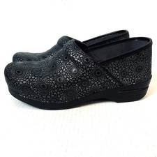 Dansko Medallion XP Clogs EU 41 USA 10.5 - 11 Black Silver Slip Resistant Nurse