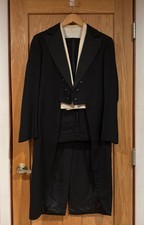 1920s Vintage Men  s Formal Suit - Tuxedo w/Tails, Pique Waistcoat and Pants